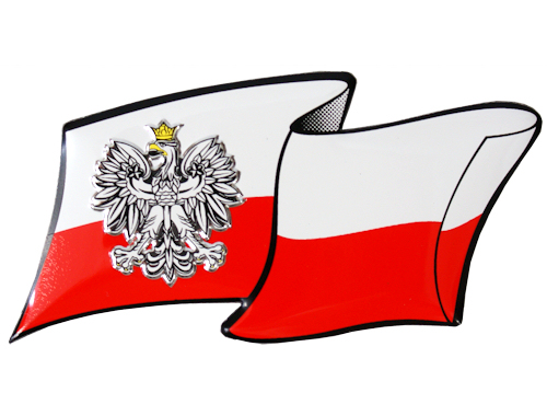 Polska flaga z godłem