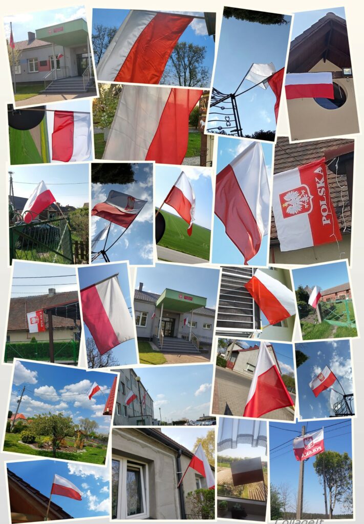 Flaga Polski na małych zdjęciach 