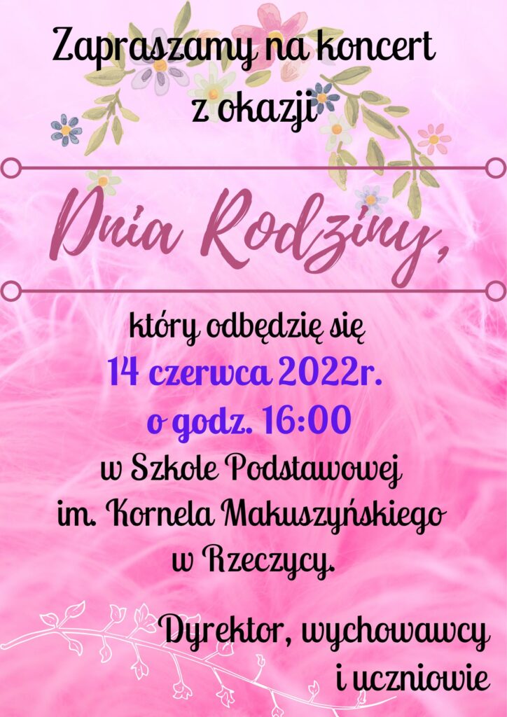 Plakat - zaproszenie na koncert
