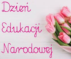 Kartka z tulipanami Dzień-Edukacji-Narodowej