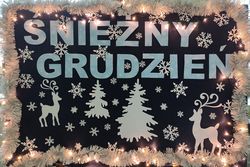 Świąteczny napis Śnieżny Grudzień