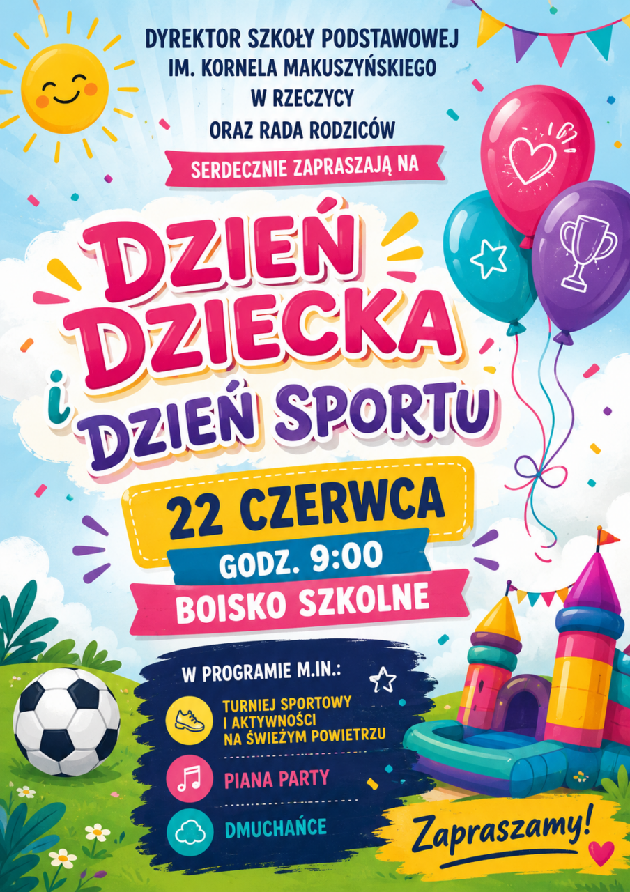 Dzień Dziecka i Dzień Sportu – zaproszenie