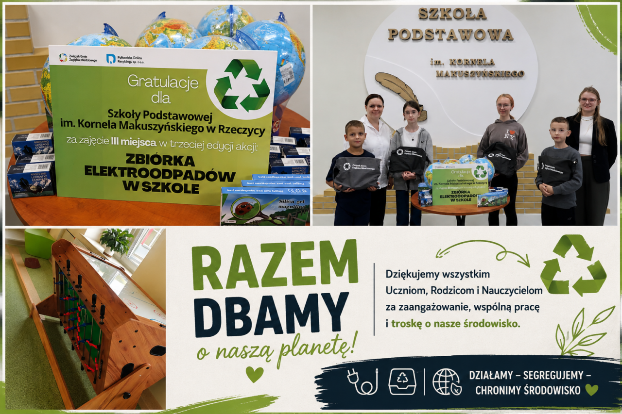 III miejsce w konkursie “Zbiórka elektroodpadów w szkole”
